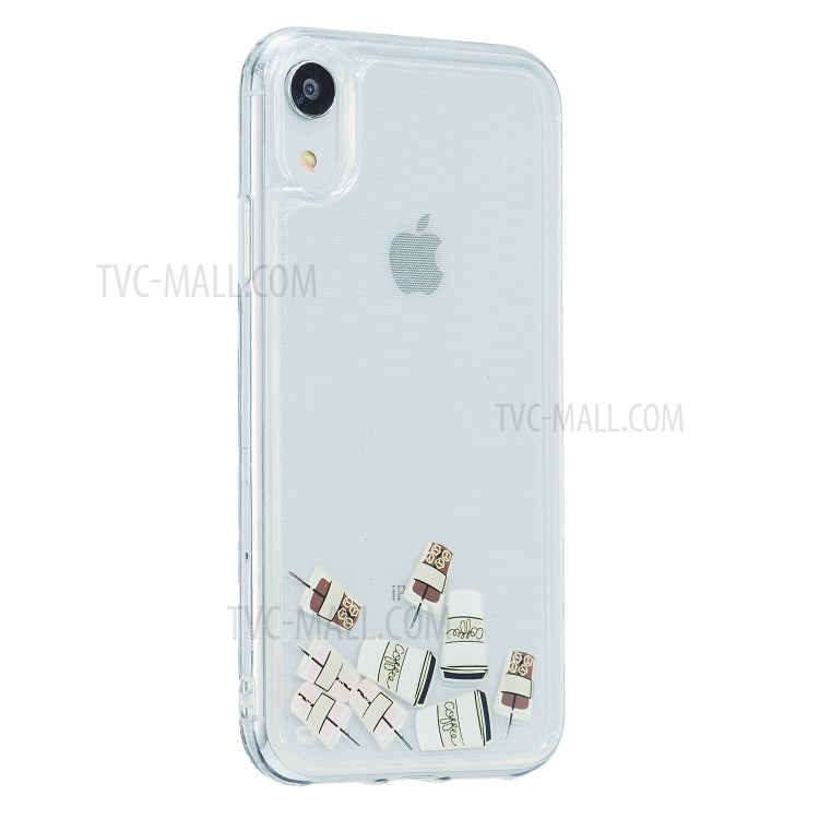 Quicksand Pattern Printing TPU Phone Cover for iPhone XR 6.1-inch - Coffee-3