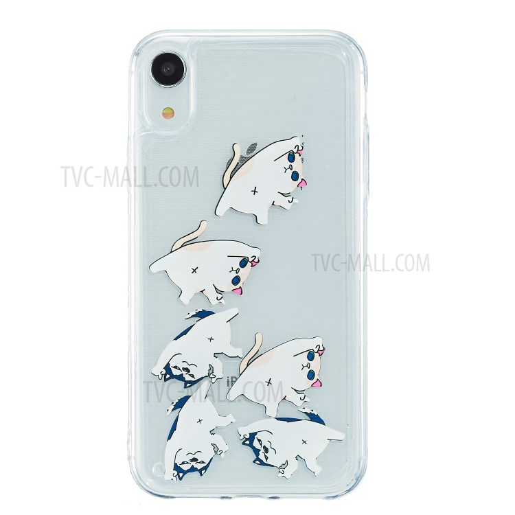 Areia Movediça Padrão De Impressão Tampa Do Telefone TPU Para Iphone XR 6.1 Polegadas - Gato-1