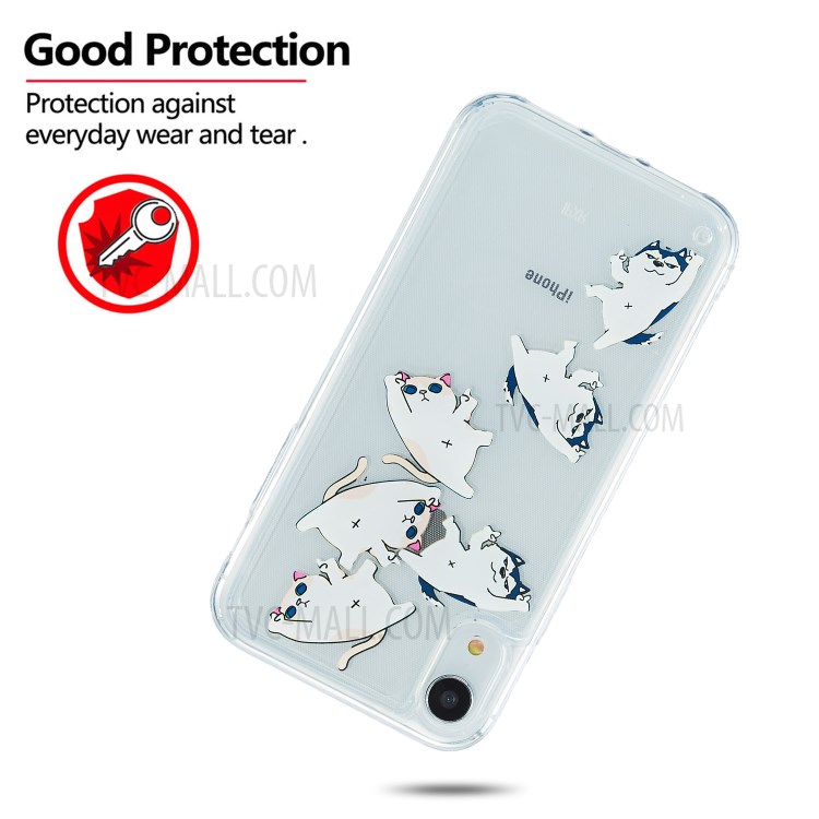 Areia Movediça Padrão De Impressão Tampa Do Telefone TPU Para Iphone XR 6.1 Polegadas - Gato-2