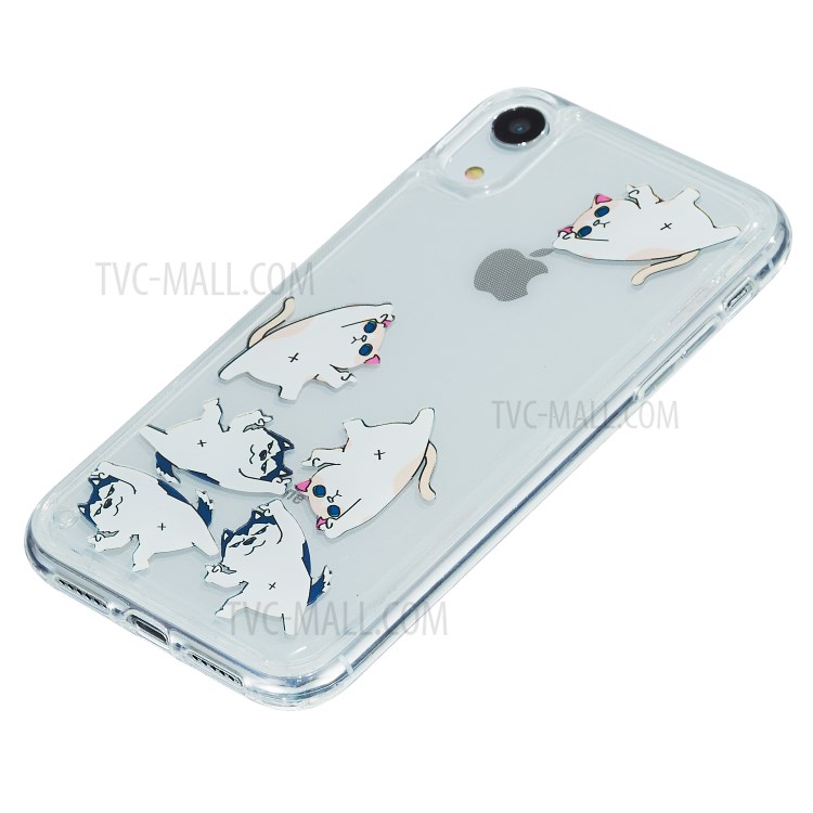 Areia Movediça Padrão De Impressão Tampa Do Telefone TPU Para Iphone XR 6.1 Polegadas - Gato-4