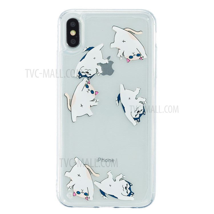 Quicksand Couverture D'impression De Téléphone De TPU De Motif Pour Iphone XS Max 6,5 Pouces - Chat-1