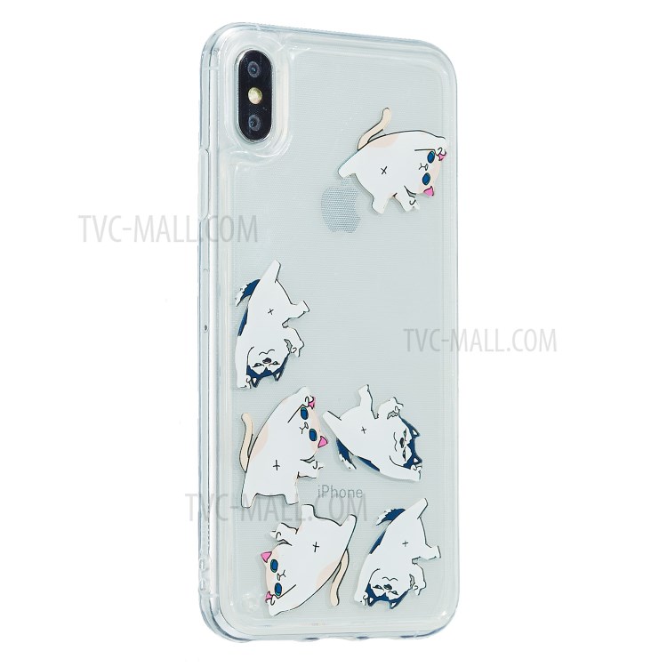 Quicksand Couverture D'impression De Téléphone De TPU De Motif Pour Iphone XS Max 6,5 Pouces - Chat-3