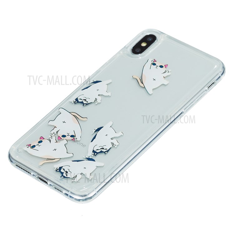 Quicksand Couverture D'impression De Téléphone De TPU De Motif Pour Iphone XS Max 6,5 Pouces - Chat-4