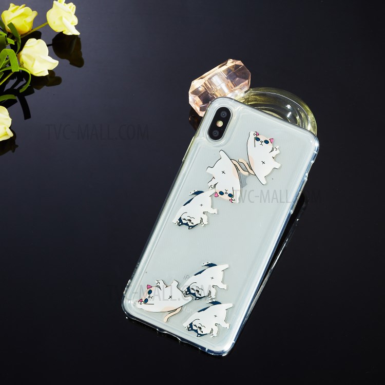 Quicksand Couverture D'impression De Téléphone De TPU De Motif Pour Iphone XS Max 6,5 Pouces - Chat-5