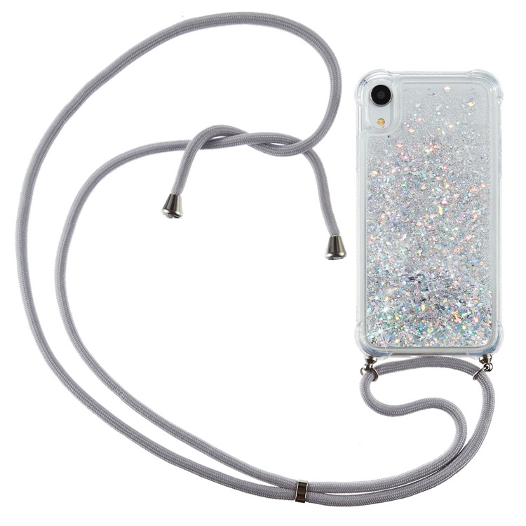 Caixa Traseira de TPU em pó de Glitter Para Iphone XR 6,1 Polegadas - Branco