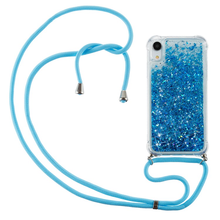 Glitter Powder Quicksand TPU Back Case for iPhone XR 6.1 inch - Blue-1