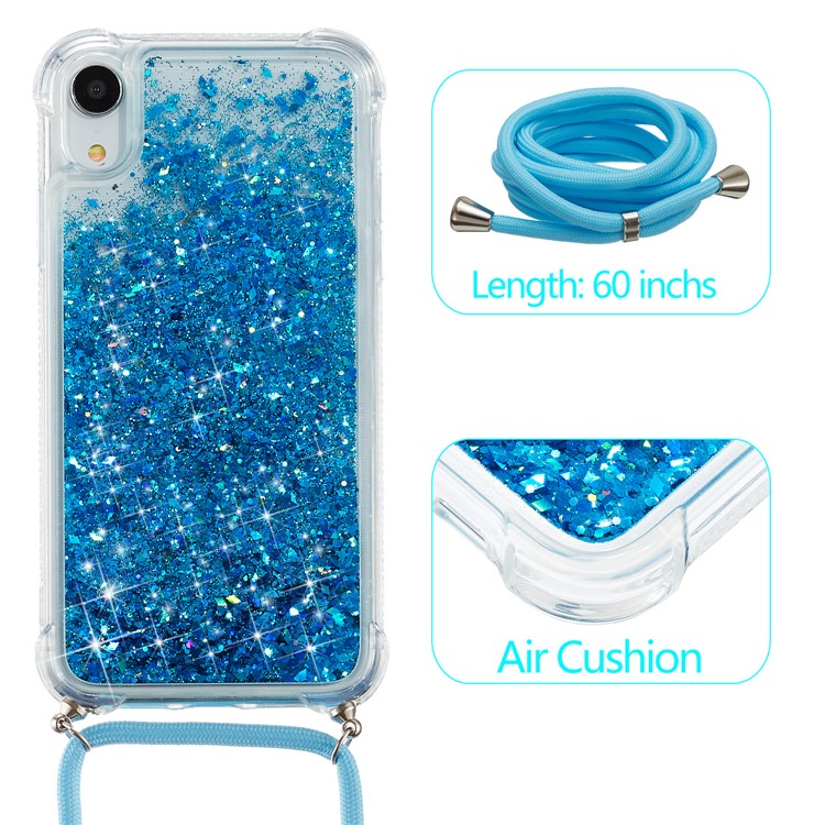 Glitter Powder Quicksand TPU Back Case for iPhone XR 6.1 inch - Blue-2