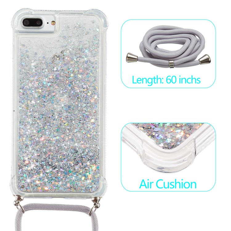 Glitter Powder Quicksand TPU Shell for iPhone 8 Plus/7 Plus/6 Plus - White-2