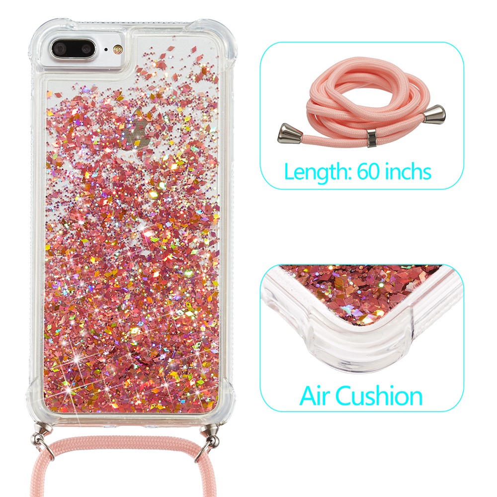 Polvo Del Brillo Arenas Movedizas Cáscara TPU Para El IPhone 8 Plus / 7 Más / 6 Plus - Naranja-2