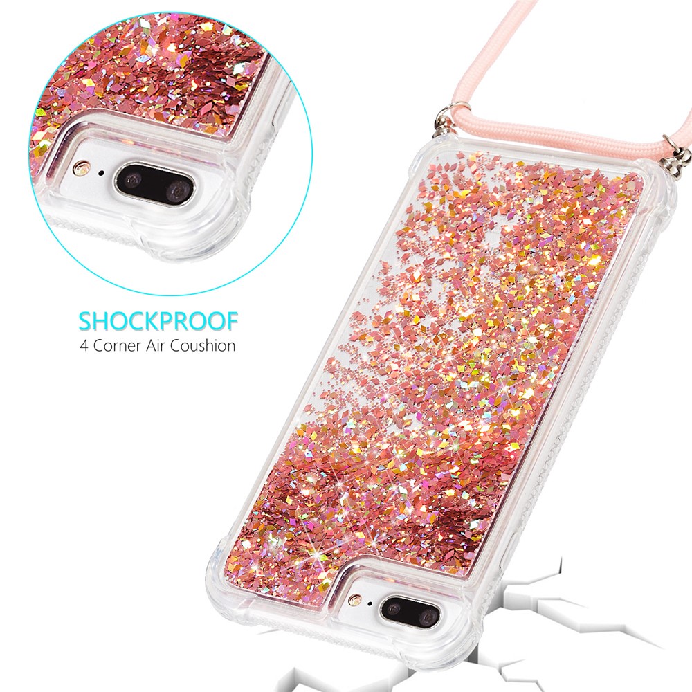 Polvo Del Brillo Arenas Movedizas Cáscara TPU Para El IPhone 8 Plus / 7 Más / 6 Plus - Naranja-6