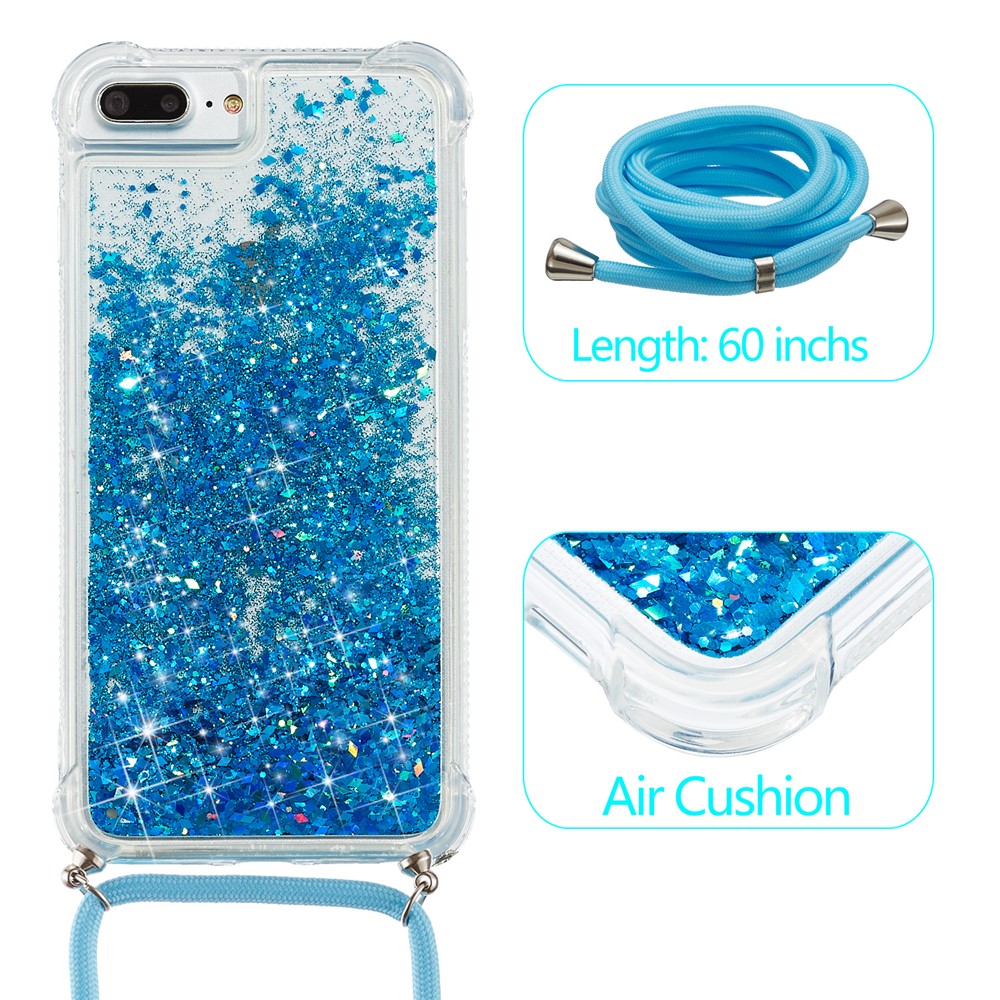 Shell TPU in Polvere Glitter in Polvere Per Iphone 8 Plus/7 Plus/6 Plus - Blu-2