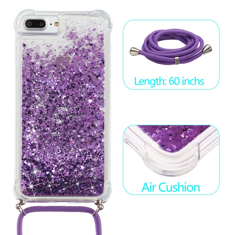 Glitzerpulver Quicksand TPU Shell Für Iphone 8 Plus/7 Plus/6 Plus - Violett-2