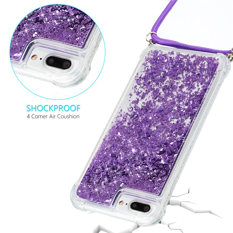 Polvo Del Brillo Arenas Movedizas Cáscara TPU Para El IPhone 8 Plus / 7 Más / 6 Plus - Púrpura-6