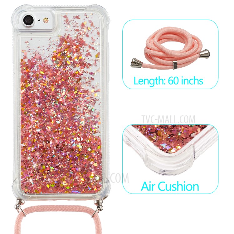 Glitter Powder Quicksand TPU Back Phone Case for iPhone 8/7/6 4.7-inch - Orange-2