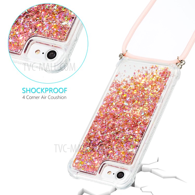 Glitter Powder Quicksand TPU Back Phone Case for iPhone 8/7/6 4.7-inch - Orange-4