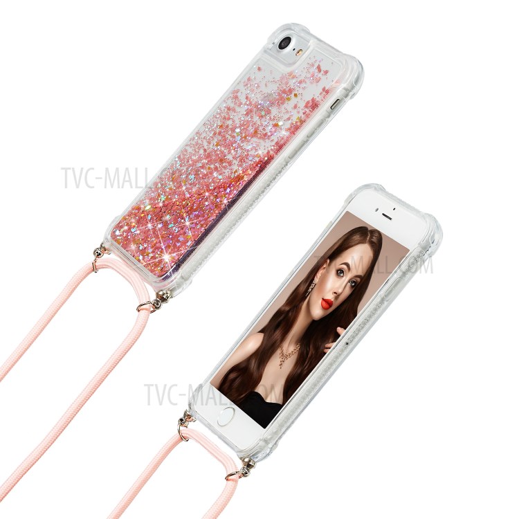 Glitter Powder Quicksand TPU Back Phone Case for iPhone 8/7/6 4.7-inch - Orange-6