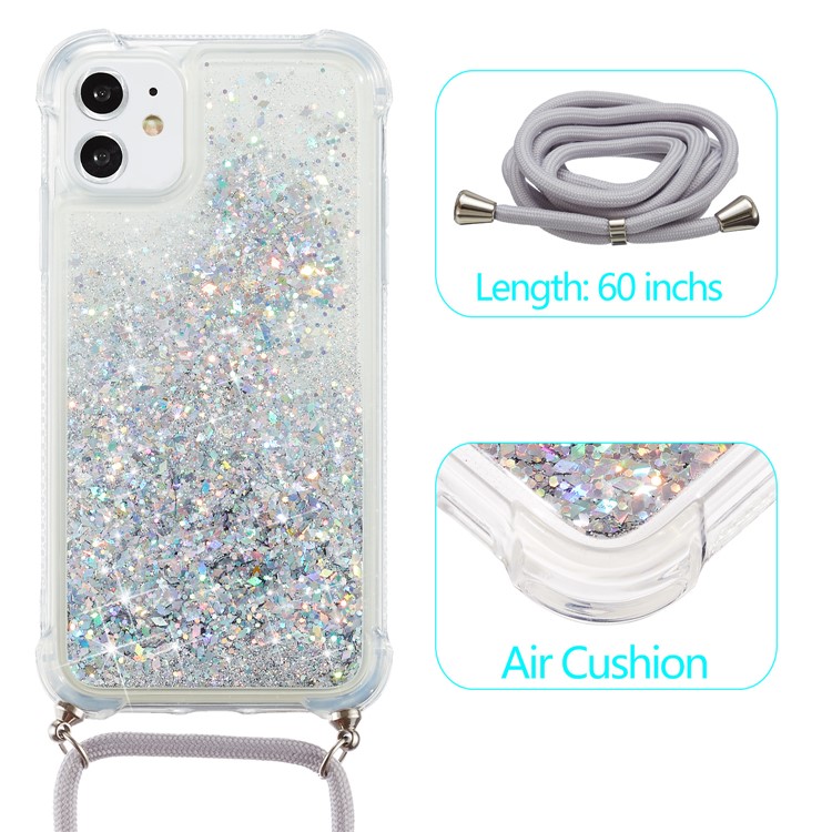 Quicksand Glitter Powder TPU Back Case for iPhone 12 5.4 inch - White-2