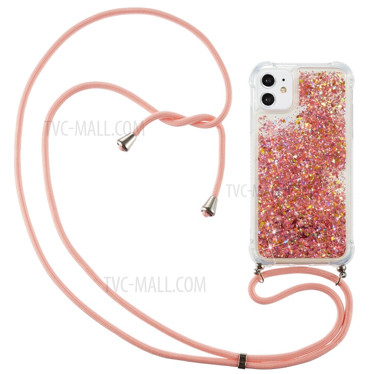 Quicksand Glitter Powder TPU Back Case for iPhone 12 mini - Orange-1