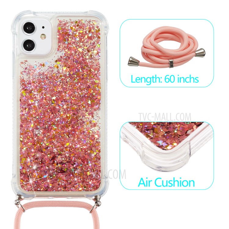Quicksand Glitter Powder TPU Back Case for iPhone 12 mini - Orange-2