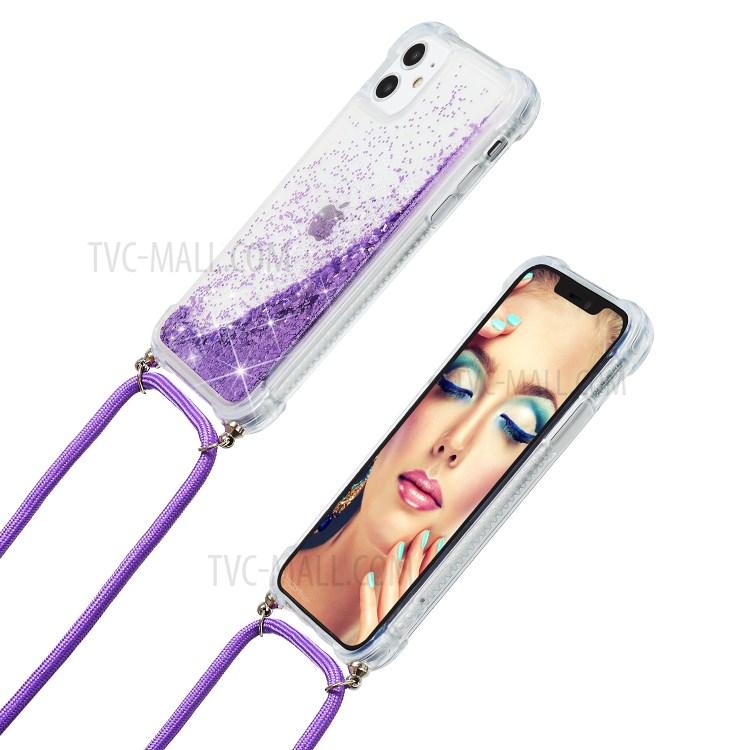 Quicksand Glitter Powder TPU Back Case for iPhone 12 mini - Purple-6