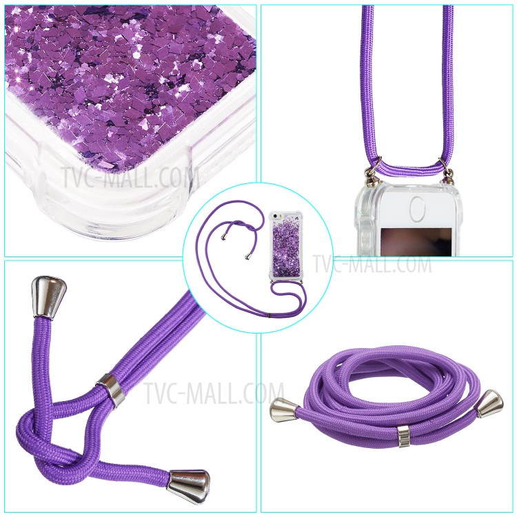 Quicksand Glitter Powder TPU Back Case for iPhone 12 mini - Purple-7