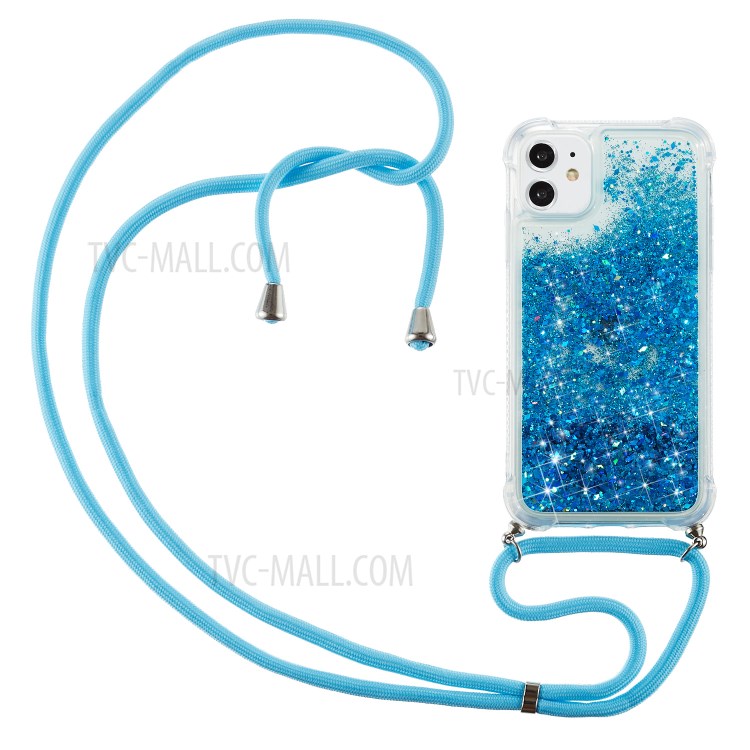 Glitter Powder Skin Quicksand Style TPU Back Unique Cell Phone Case for iPhone 11 6.1 inch - Blue-1