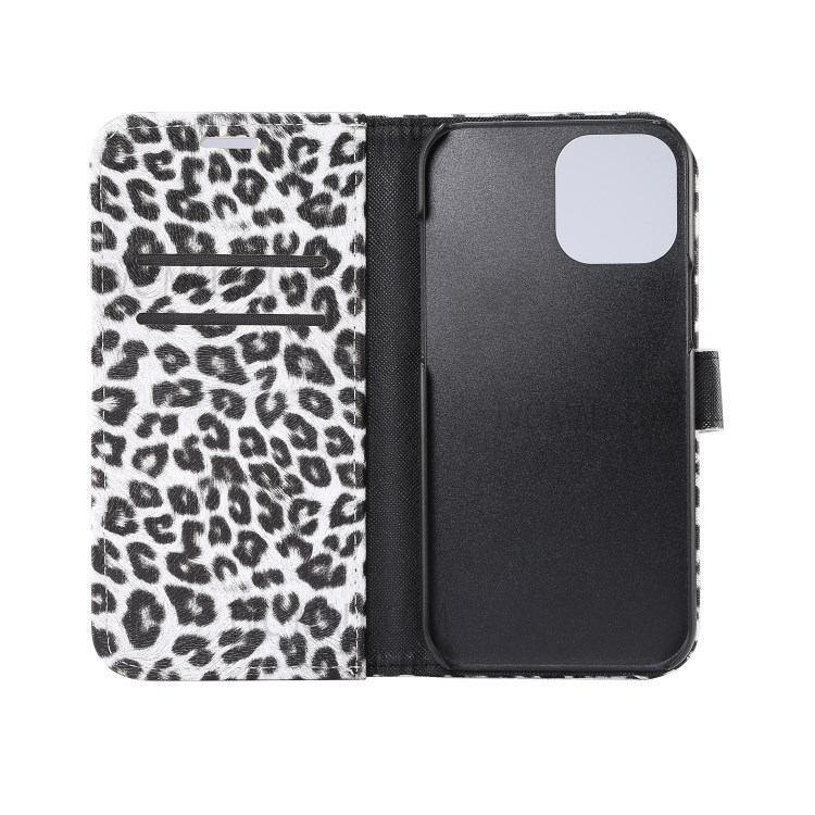 Leopard Pattern Wallet Stand Leather Phone Shell for iPhone 12 Pro Max 6.7-inch - White-4