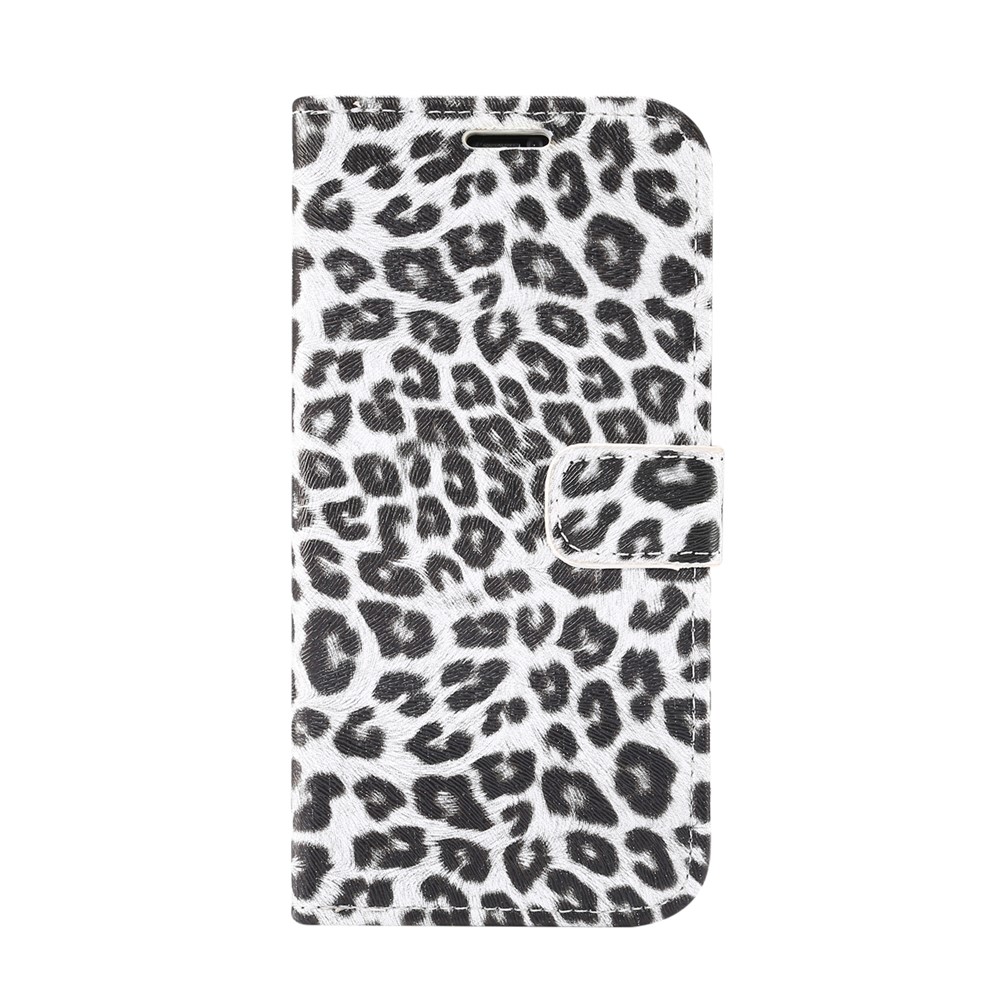 Capa de Couro Com Padrão de Leopardo Para Iphone 12 Pro/12 - Branco