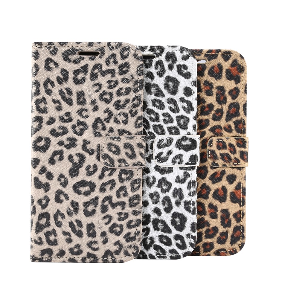 Leopard Pattern Leather Cover for iPhone 12 Pro/12 - White-8