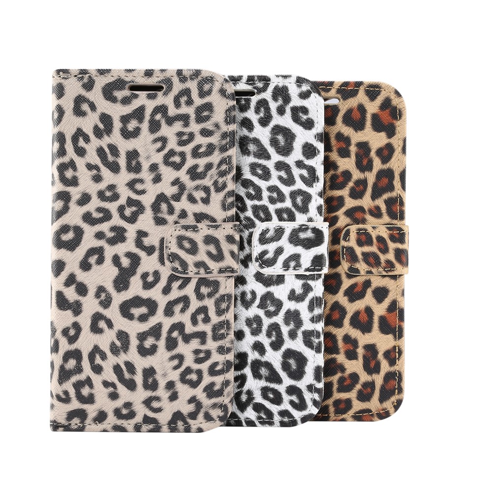 Copertina in Pelle di Leopardo Per Iphone 12 Pro/12 - Bianca