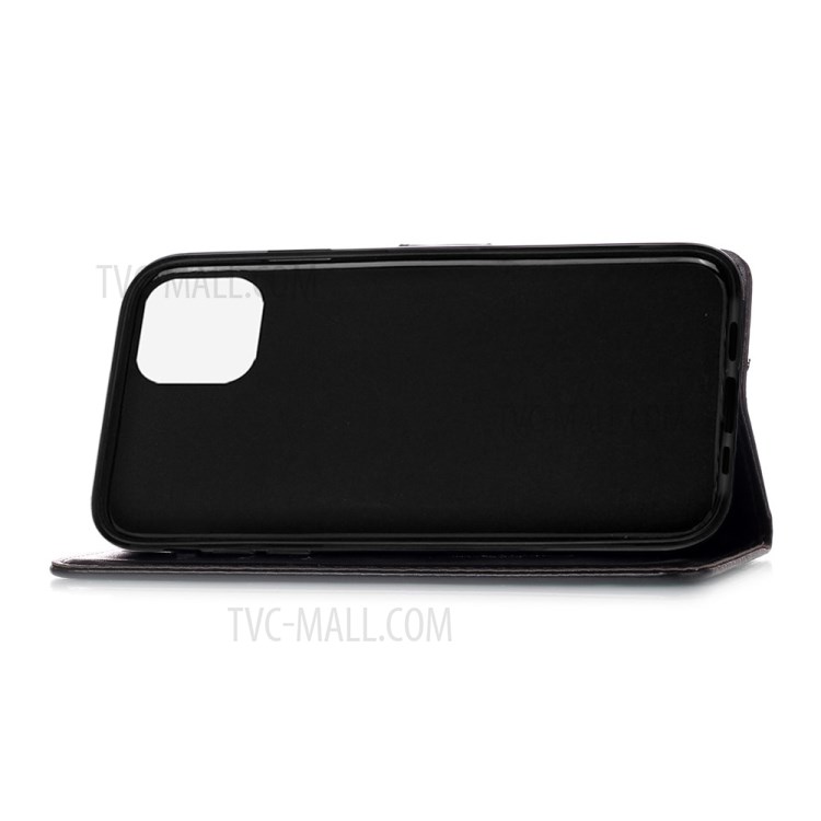 Dream Catcher Flower Imprinted Magnetic Leather Cover for iPhone 12 Pro/12 - Black-5