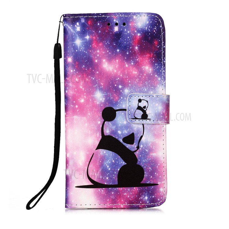 Pattern Printing with Wallet Leather Cover for iPhone 12 Pro/12 - Sad Panda-2