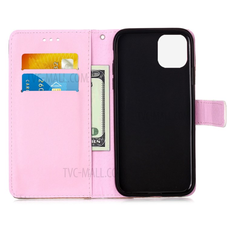 Pattern Printing with Wallet Leather Cover for iPhone 12 Pro/12 - Sad Panda-4