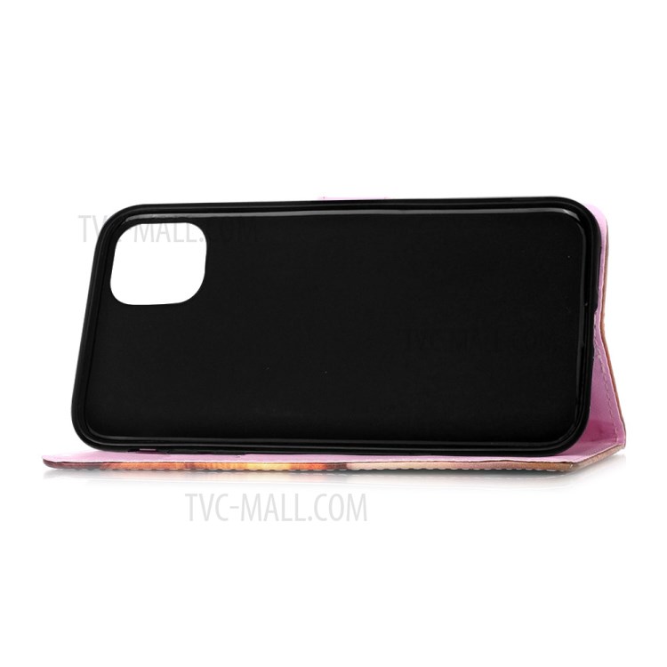Pattern Printing with Wallet Leather Cover for iPhone 12 Pro/12 - Sad Panda-5