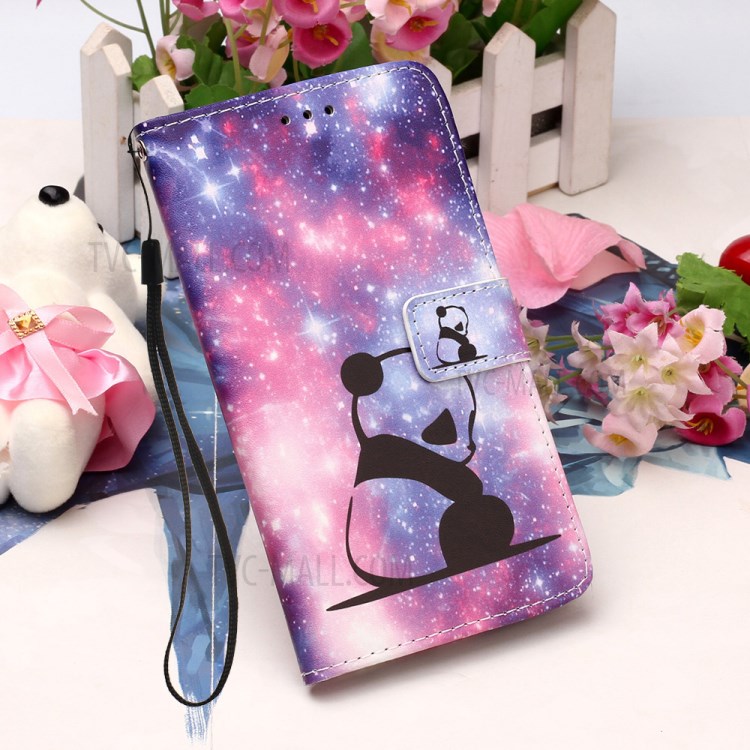 Pattern Printing with Wallet Leather Cover for iPhone 12 Pro/12 - Sad Panda-6