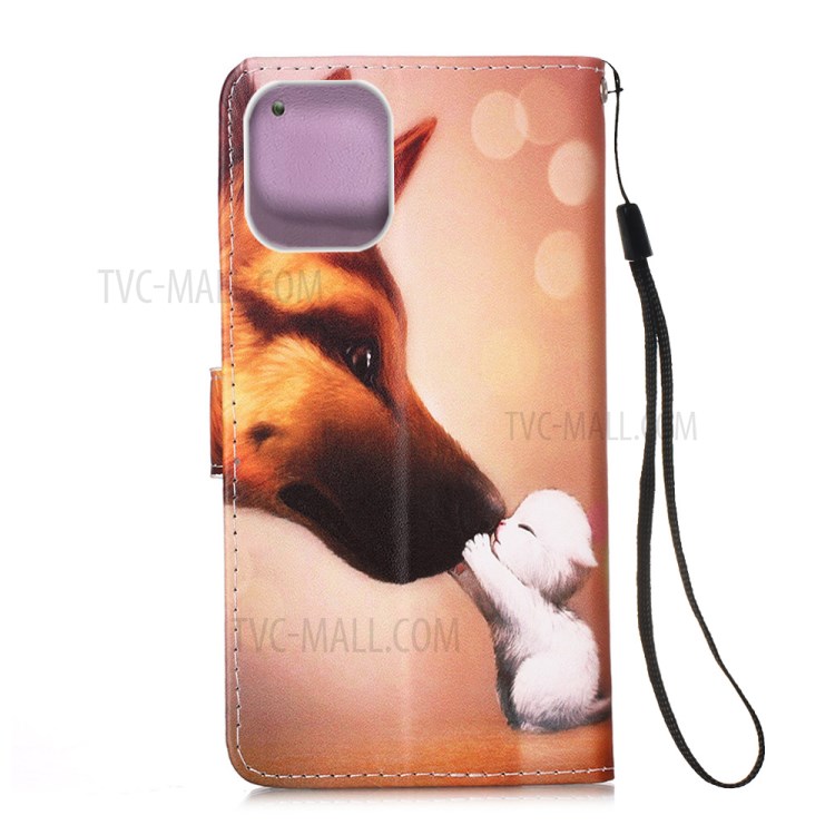 Pattern Printing Stylish Leather Case for iPhone 12 Pro Max 6.7 inch - Fox-3