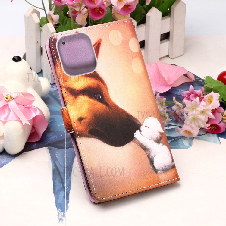 Pattern Printing Stylish Leather Case for iPhone 12 Pro Max 6.7 inch - Fox-7