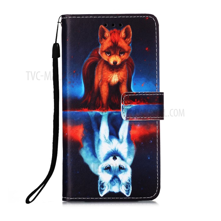 Pattern Printing Stylish Leather Case for iPhone 12 Pro Max 6.7 inch - Two Foxes-2