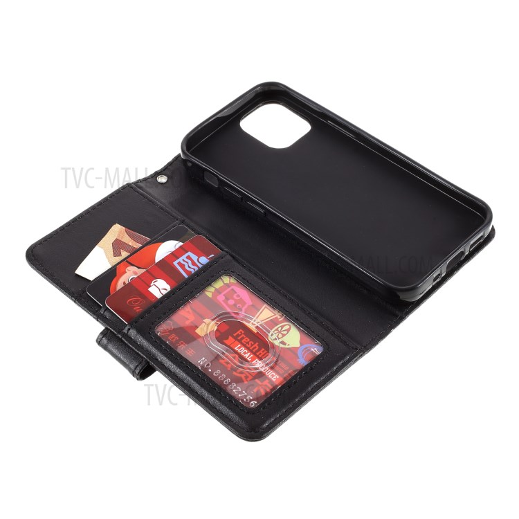 Leather Wallet Stand Phone Case Cover for iPhone 12 5.4-inch-10