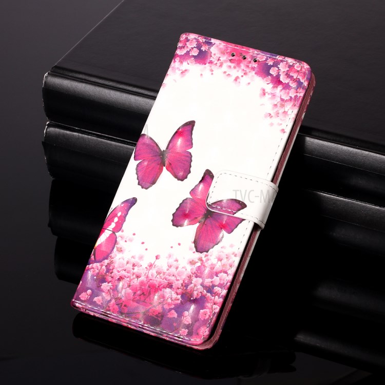 Pattern Printing PU Leather Cover Wallet Phone Case with Strap for iPhone 12 mini - Butterflies and Flowers-9