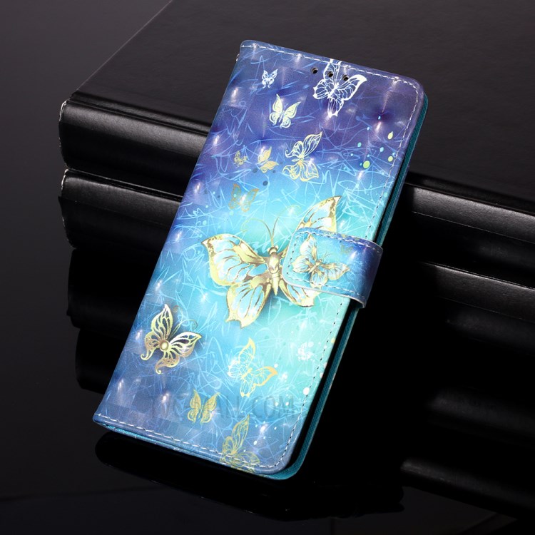 Pattern Printing PU Leather Cover Wallet Phone Case with Strap for iPhone 12 mini - Butterfly Pattern-9
