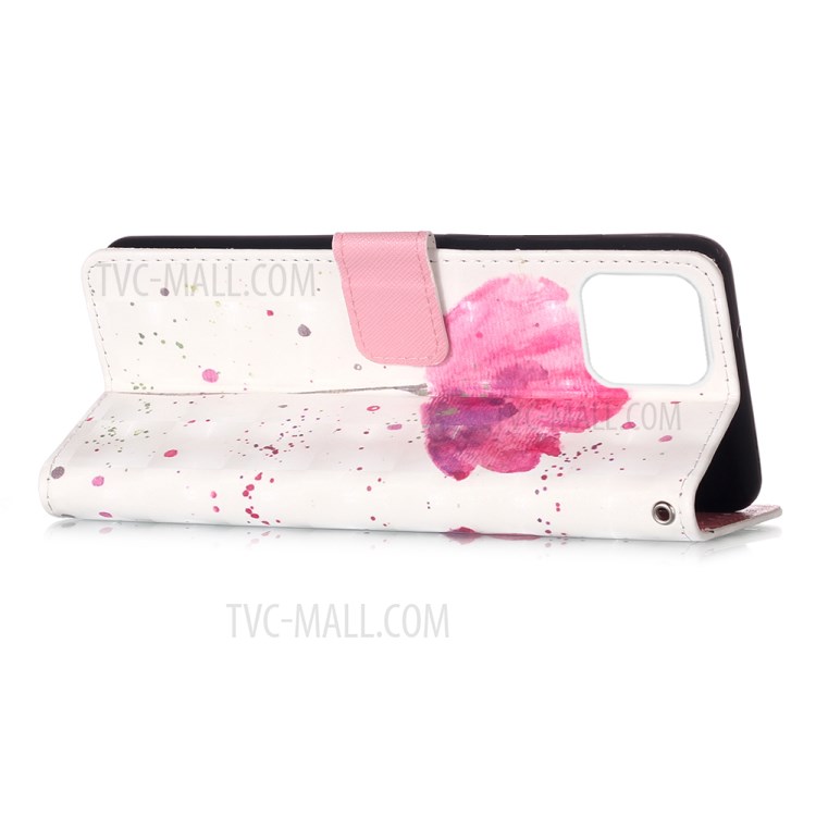 Pattern Printing PU Leather Cover Wallet Cell Phone Case with Strap for iPhone 12 Pro/12 - Vivid Flower-5