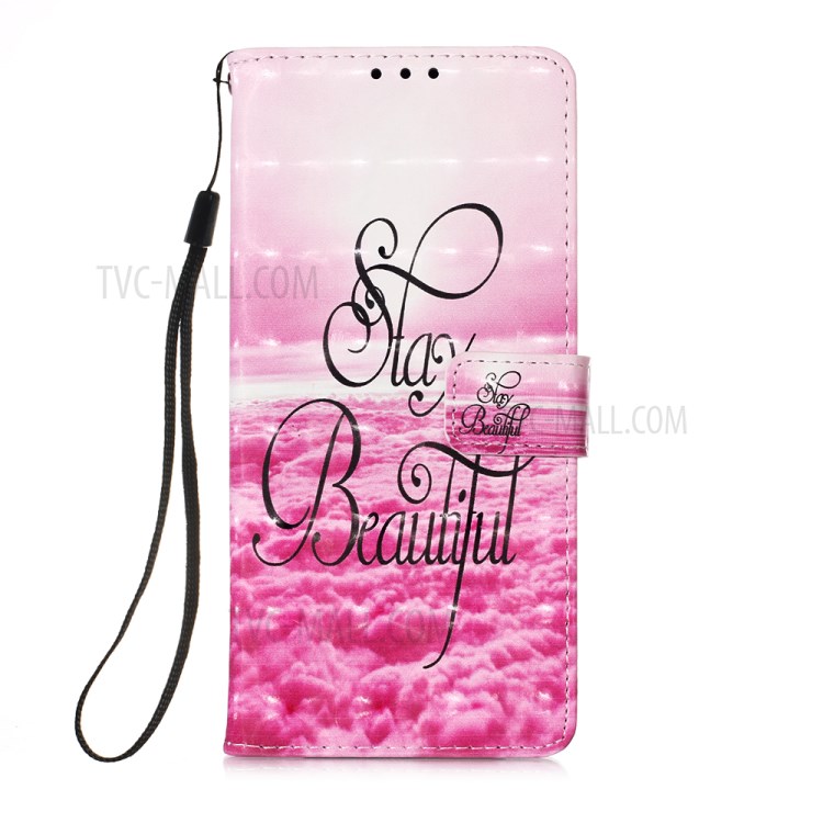 Pattern Printing PU Leather Cover Wallet Cell Phone Case with Strap for iPhone 12 Pro/12 - Stay Beautiful-2