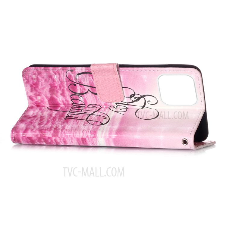 Pattern Printing PU Leather Cover Wallet Cell Phone Case with Strap for iPhone 12 Pro/12 - Stay Beautiful-5
