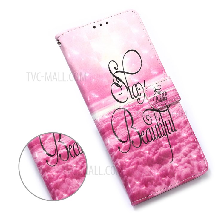 Pattern Printing PU Leather Cover Wallet Cell Phone Case with Strap for iPhone 12 Pro/12 - Stay Beautiful-6