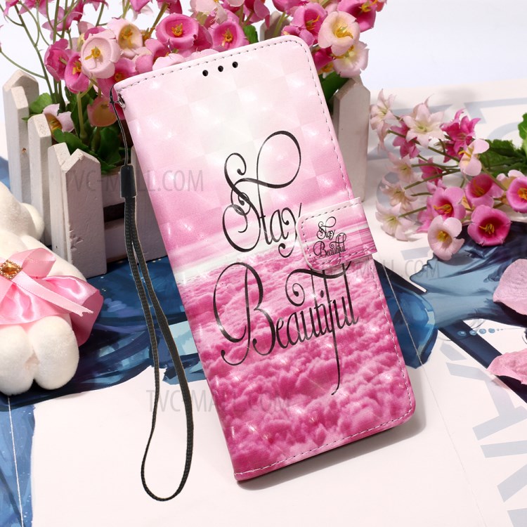 Pattern Printing PU Leather Cover Wallet Cell Phone Case with Strap for iPhone 12 Pro/12 - Stay Beautiful-7