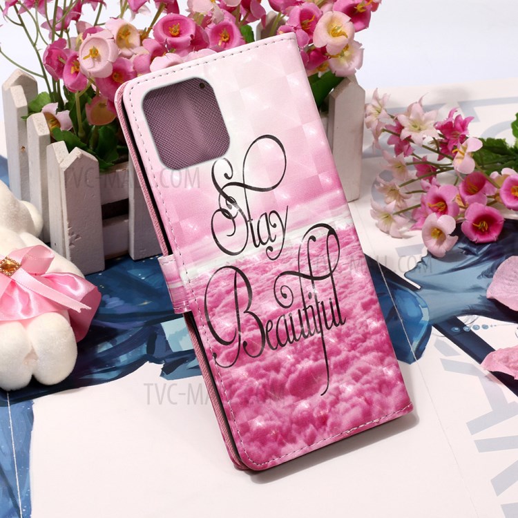 Pattern Printing PU Leather Cover Wallet Cell Phone Case with Strap for iPhone 12 Pro/12 - Stay Beautiful-8