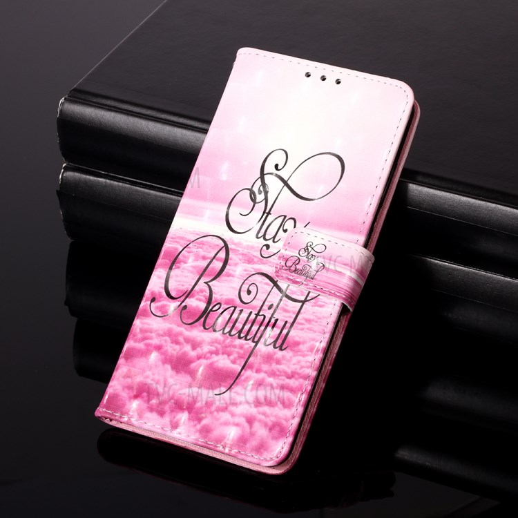 Pattern Printing PU Leather Cover Wallet Cell Phone Case with Strap for iPhone 12 Pro/12 - Stay Beautiful-9