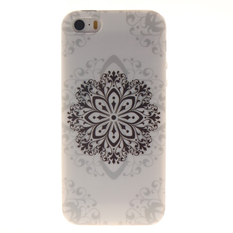 

IMD TPU Protective Case for iPhone SE/5s/5 - Floral Pattern