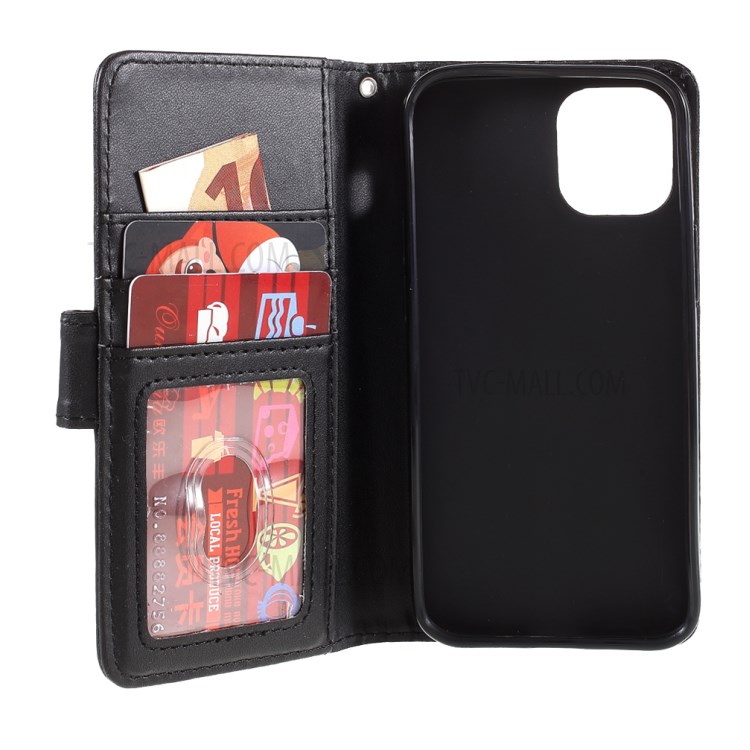 Leather Wallet Stand Phone Case Cover for iPhone 12 Pro/12-8